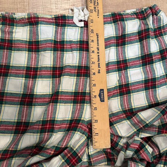 TALBOTS WOMENS RED GREEN YELLOW PLAID PAJAMA PANTS LARGE - Picture 6 of 8